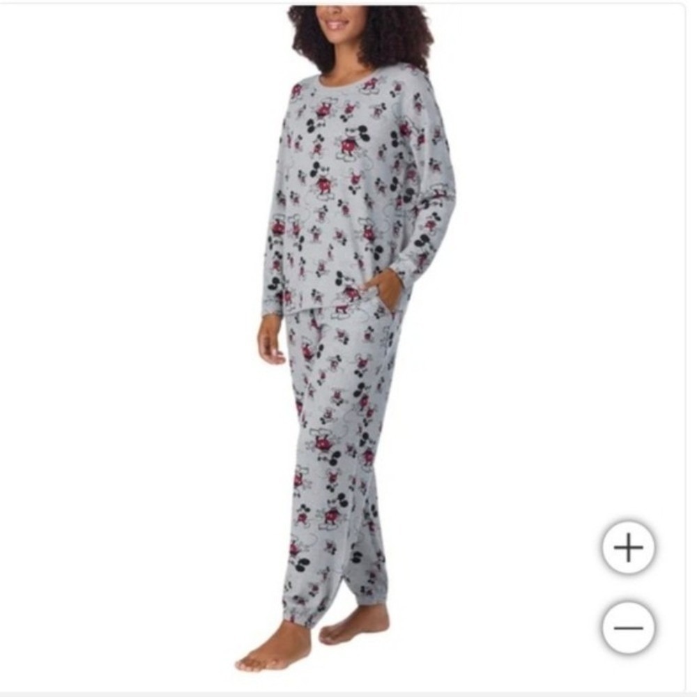New Disney Mickey Mouse Women's Lounge Sleepwear Pajama Set 2-Piece Medium 8-10 - Picture 3 of 6